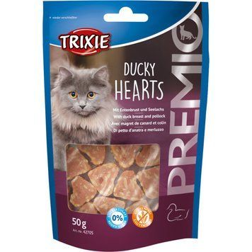 Trixie TX-42705 PREMIO Ducky Hearts ласощі з качиною грудкою та мінтаєм - 50 г TX-42705 фото