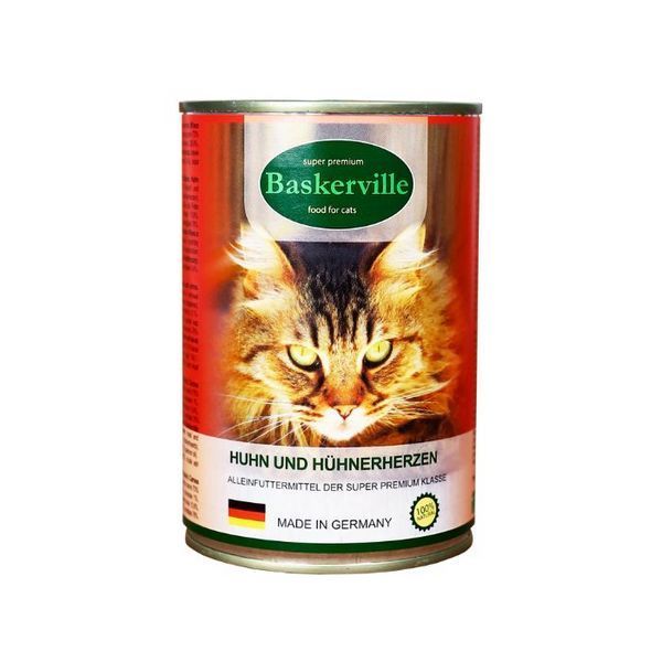 Baskerville Мясо курицы с сердечками для кошек-400гр 21533 фото