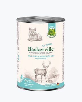 Baskerville Holistic Оленина з кроликом та котячою м'ятою для котів-400гр 21553 фото